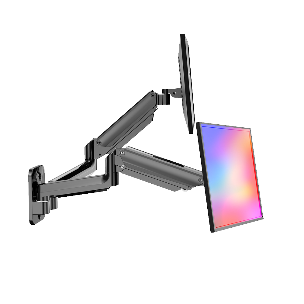 Adjustable dual monitor wall mount for screens up to 32 inches