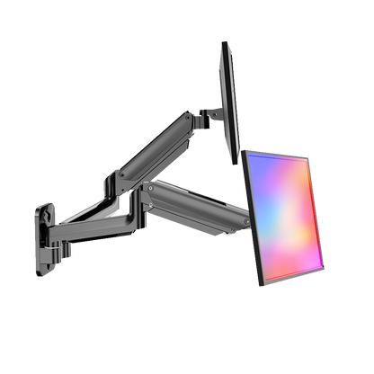 Adjustable dual monitor wall mount for screens up to 32 inches