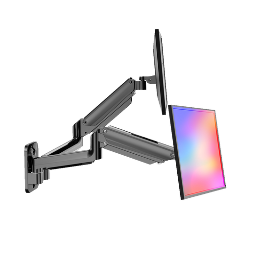 Adjustable dual monitor wall mount for screens up to 32 inches
