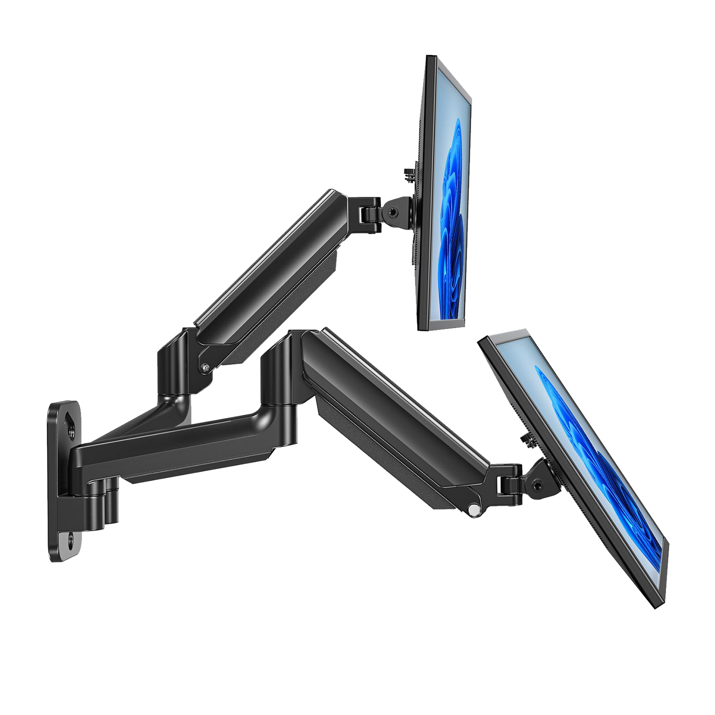 Adjustable Dual Monitor Mount | 360° Rotation, VESA 75/100 – HUANUO