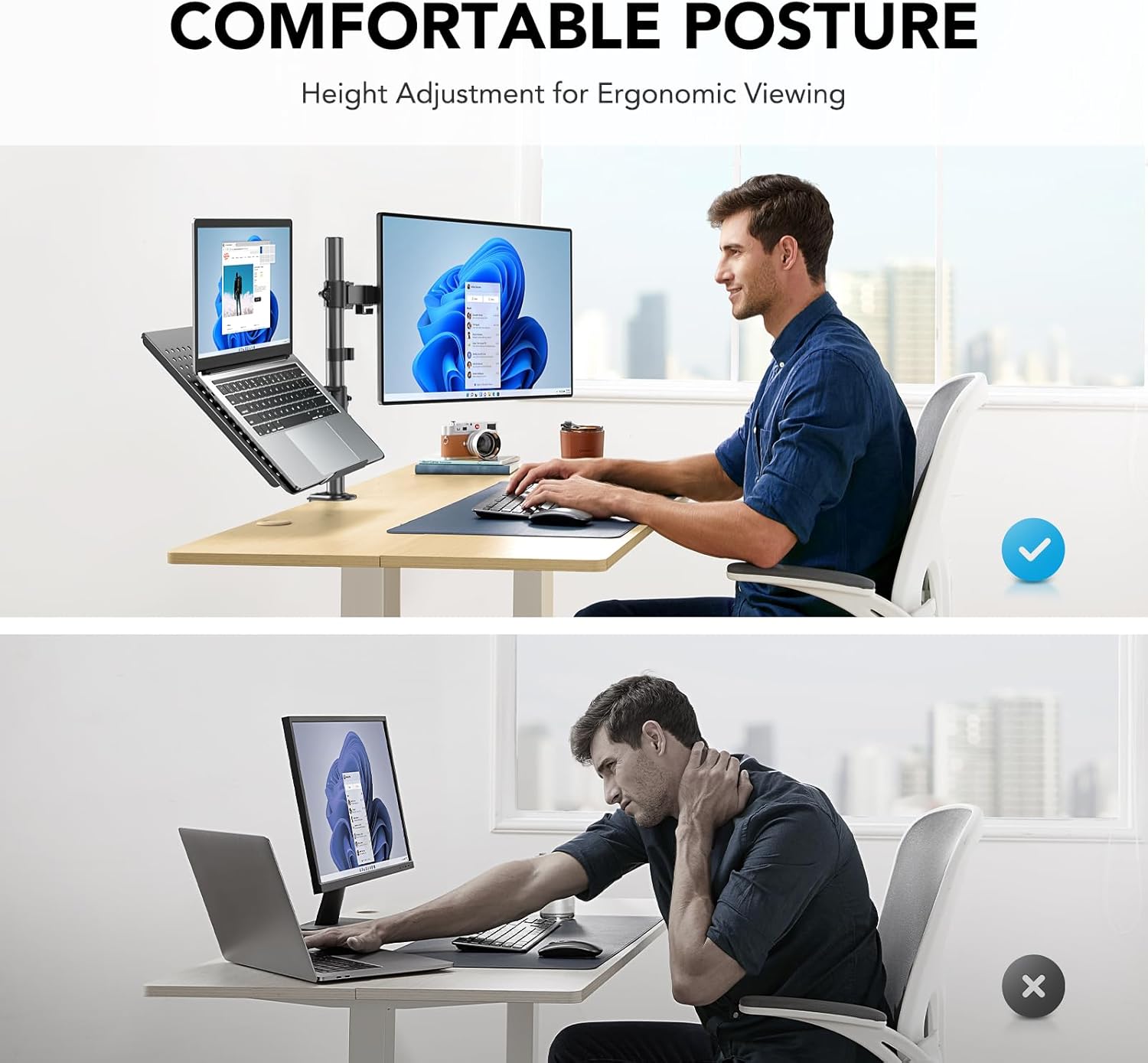 Adjustable Monitor and Laptop Stand - 
