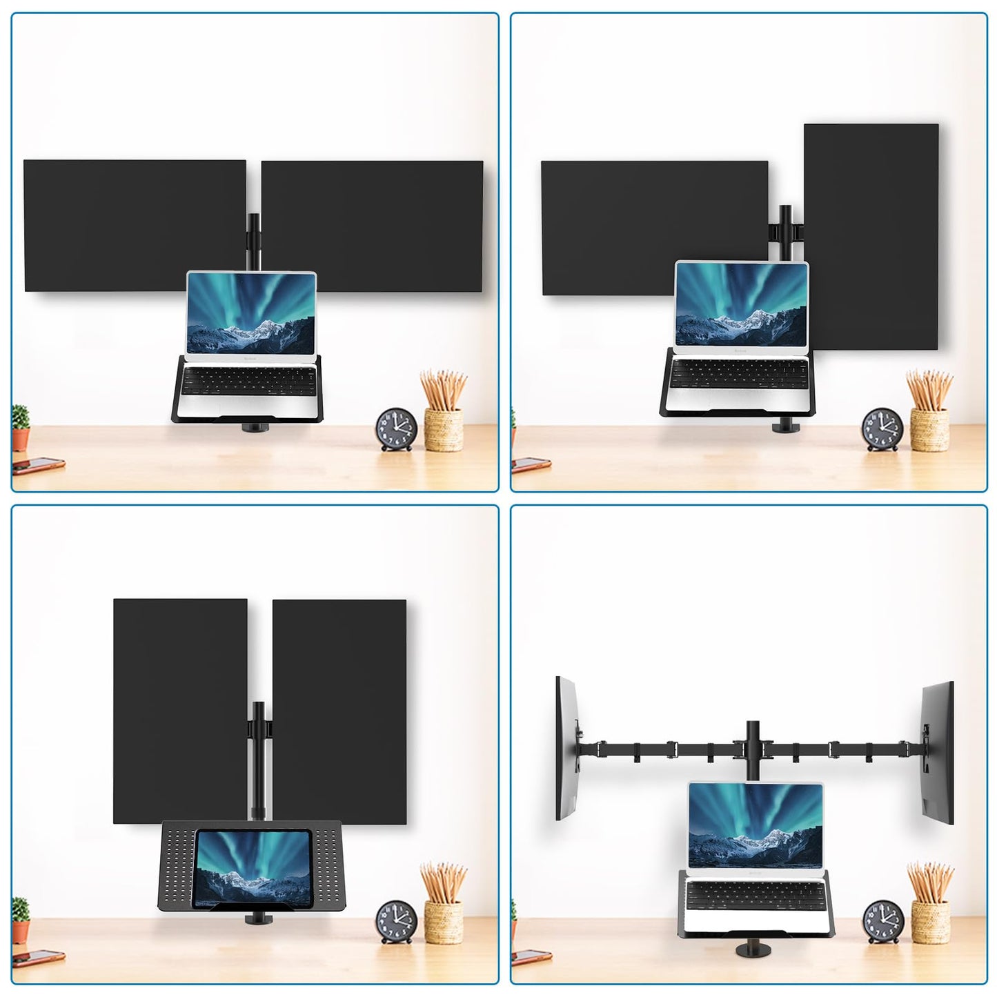 CM17 2 - in - 1 Monitor and Laptop Stand - 13" - 27" & 10" - 17" - 