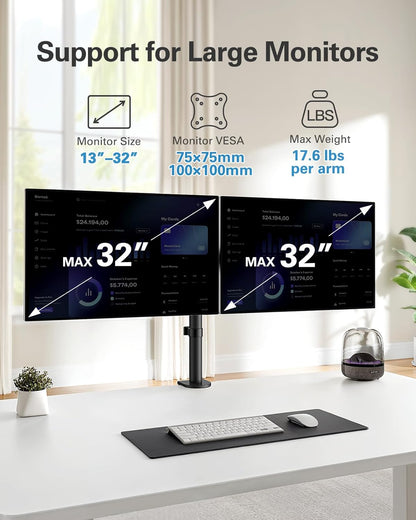 CM25 Dual Monitor Mount up to 32 inches Screens - 