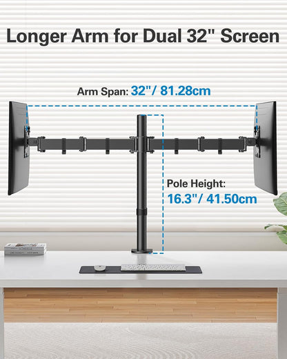 CM25 Dual Monitor Mount up to 32 inches Screens - 