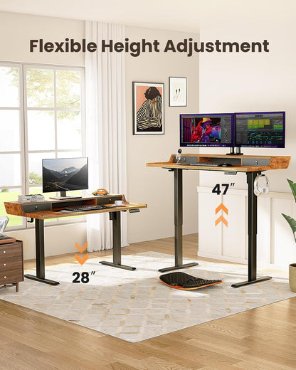 Core Series Standing Desk - +Upper Drawers