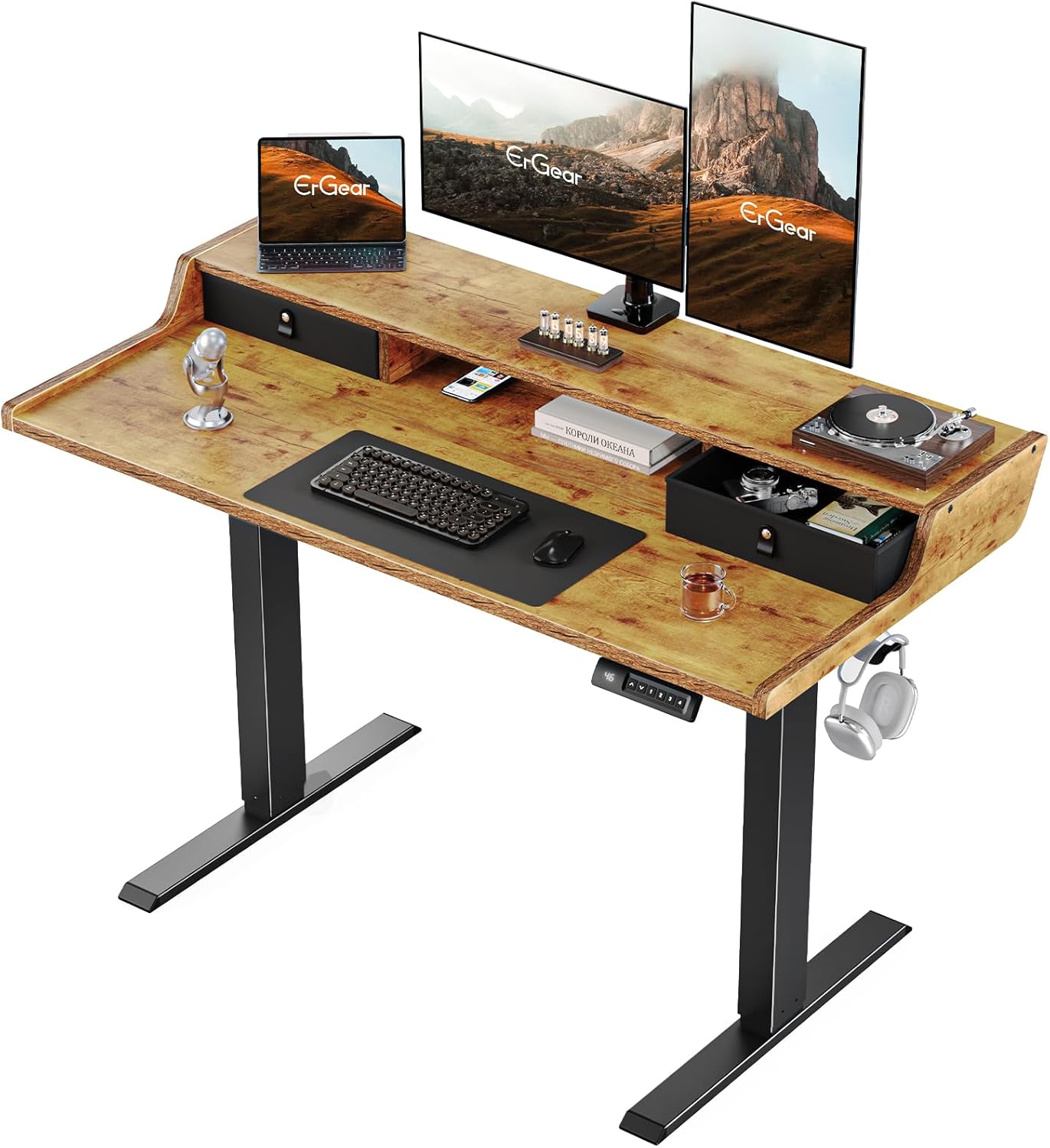 Core Series Standing Desk - +Upper Drawers