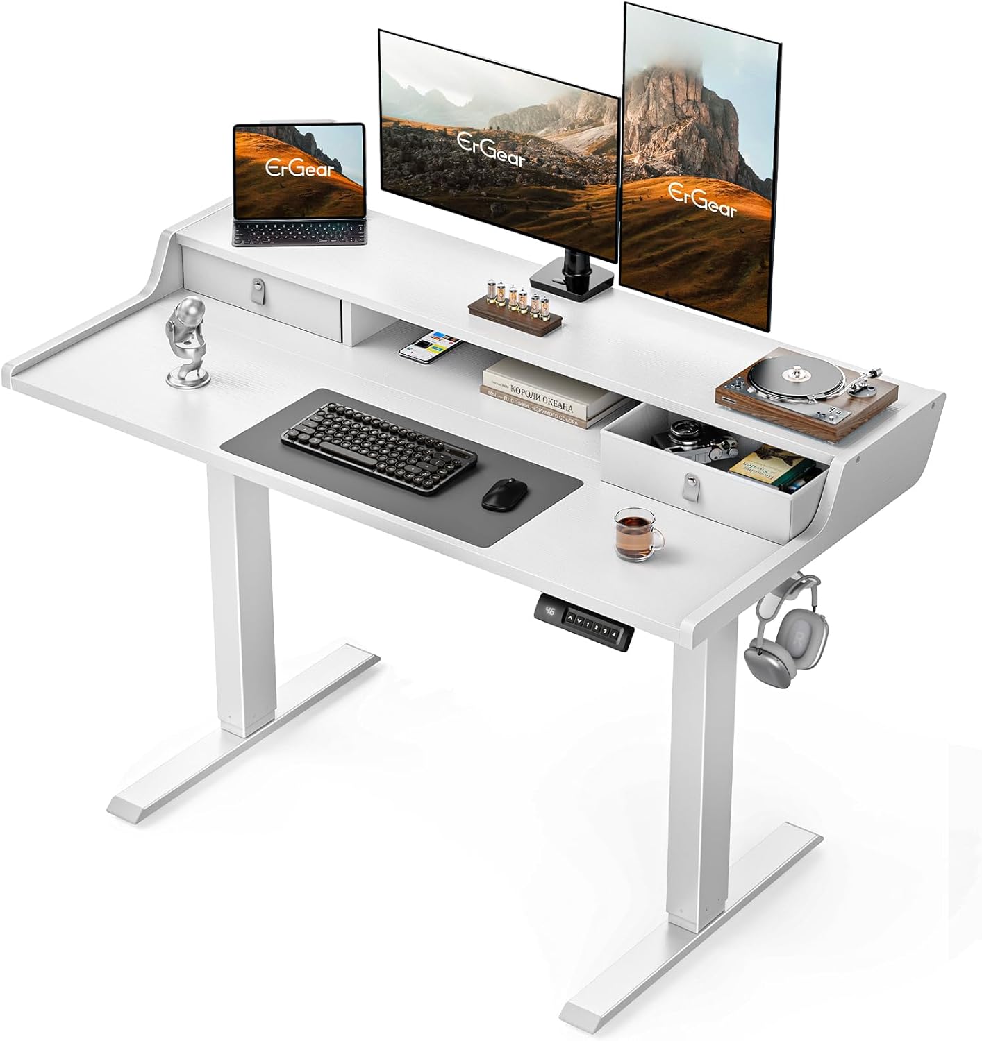 Core Series Standing Desk - +Upper Drawers
