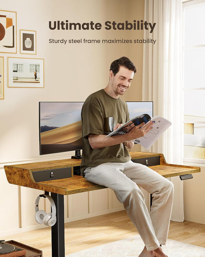 Core Series Standing Desk - +Upper Drawers