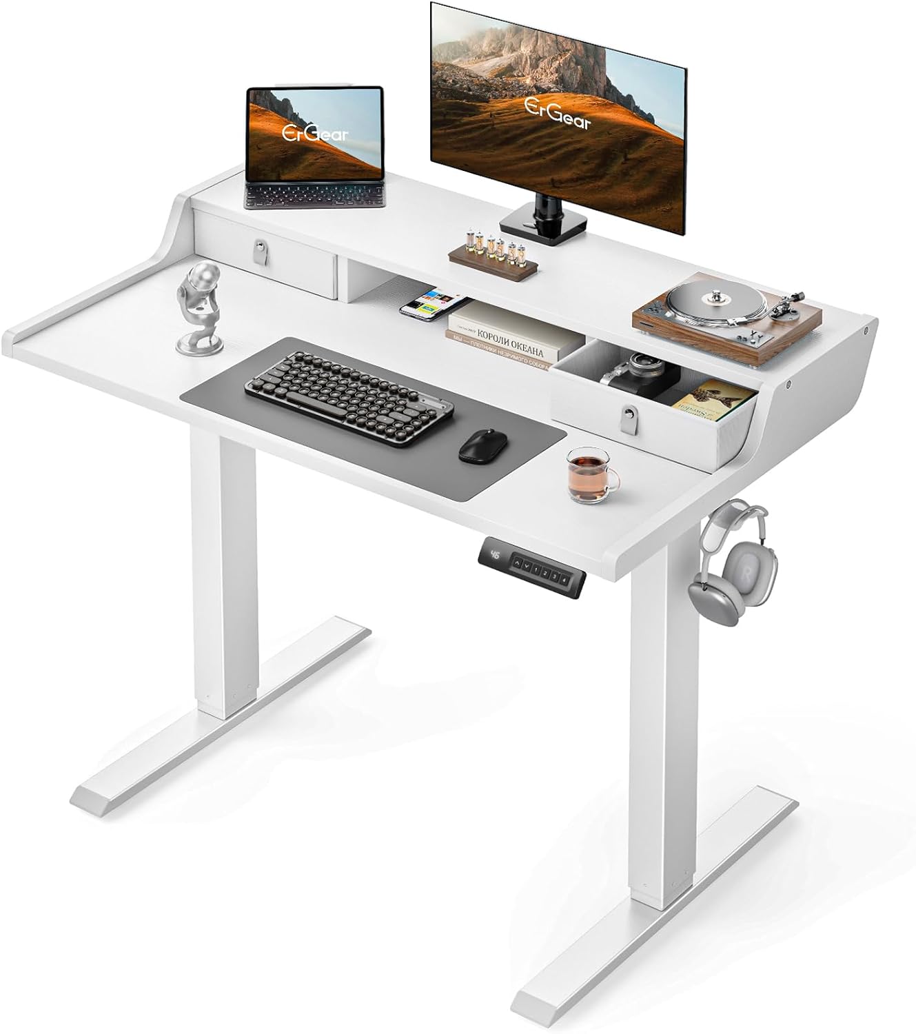 Core Series Standing Desk - +Upper Drawers