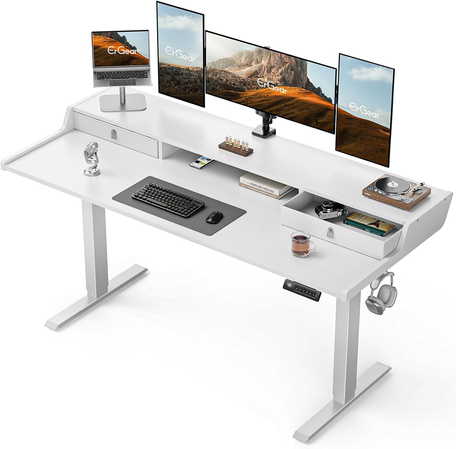 Core Series Standing Desk - +Upper Drawers