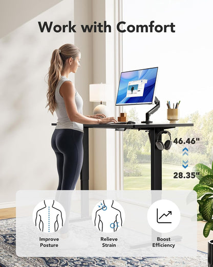 Core Series Standing Desk - +Upper Drawers