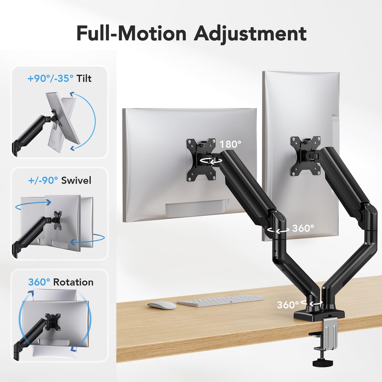 DS18 Dual Monitor Mount for 17″ - 32″ Screens - 