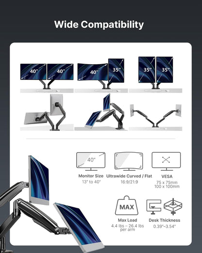 DS7 High-Performance Dual Monitor Arm