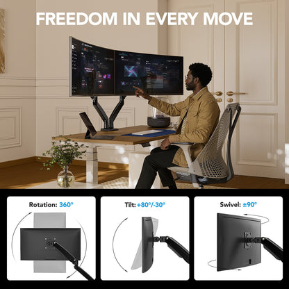 DS7 High-Performance Dual Monitor Arm -