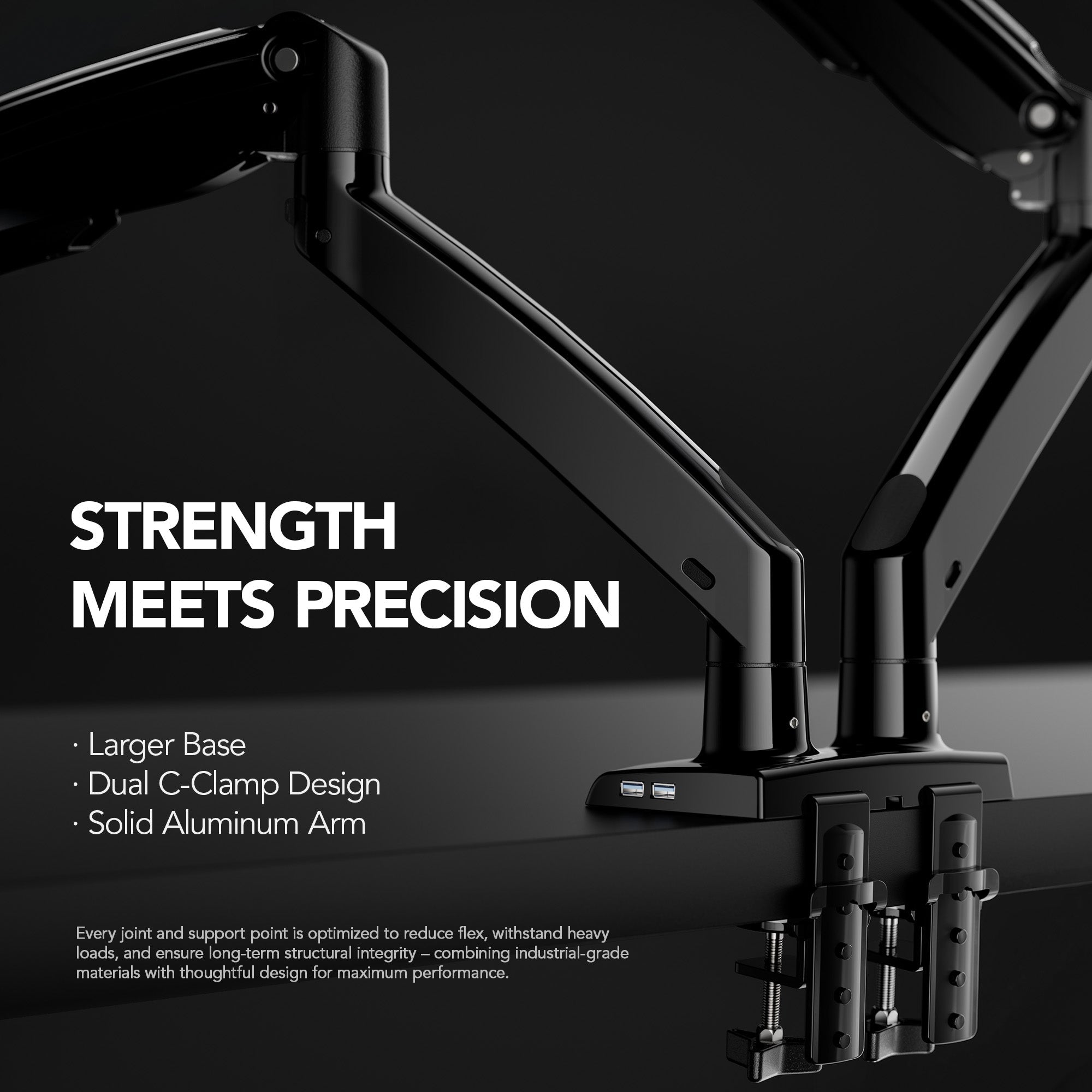Dual Monitor Mount | Flexible and Stable for 13-40