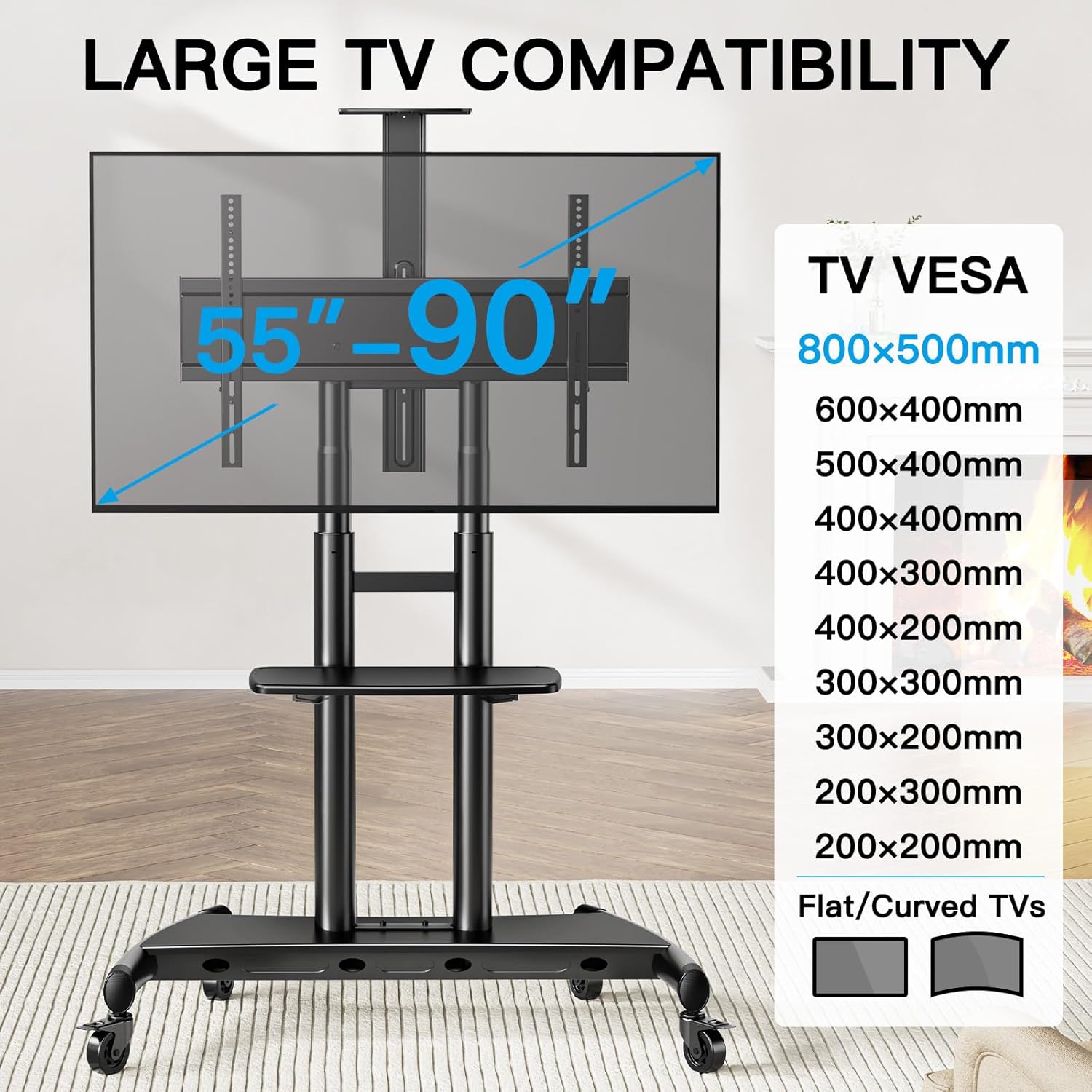 Dual - Pillar Business Mobile TV Stand - Upgraded Dual - Column with Camera