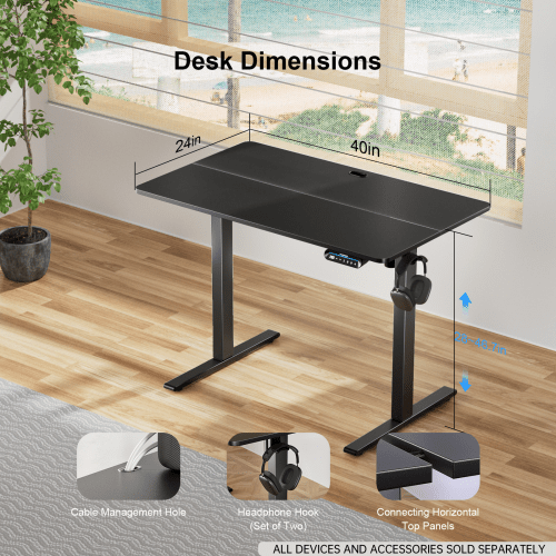 Electric Adjustable Standing Desk - 40