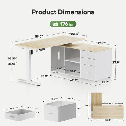 Executive Standing Desk - Natural