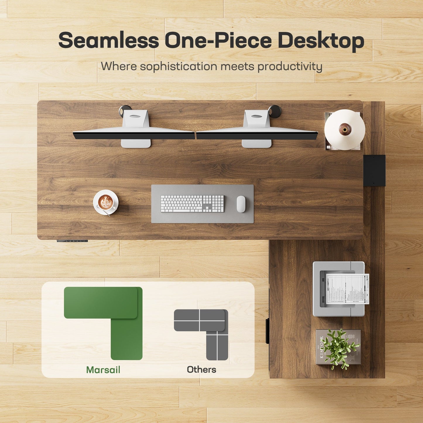 Executive Standing Desk - Walnut