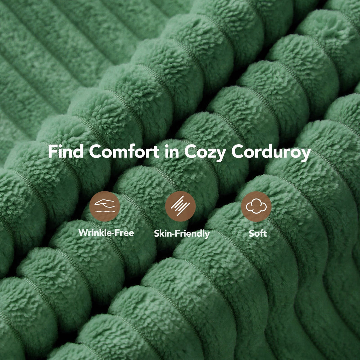 Free-Sit Wide Corduroy Chair - Grass Green