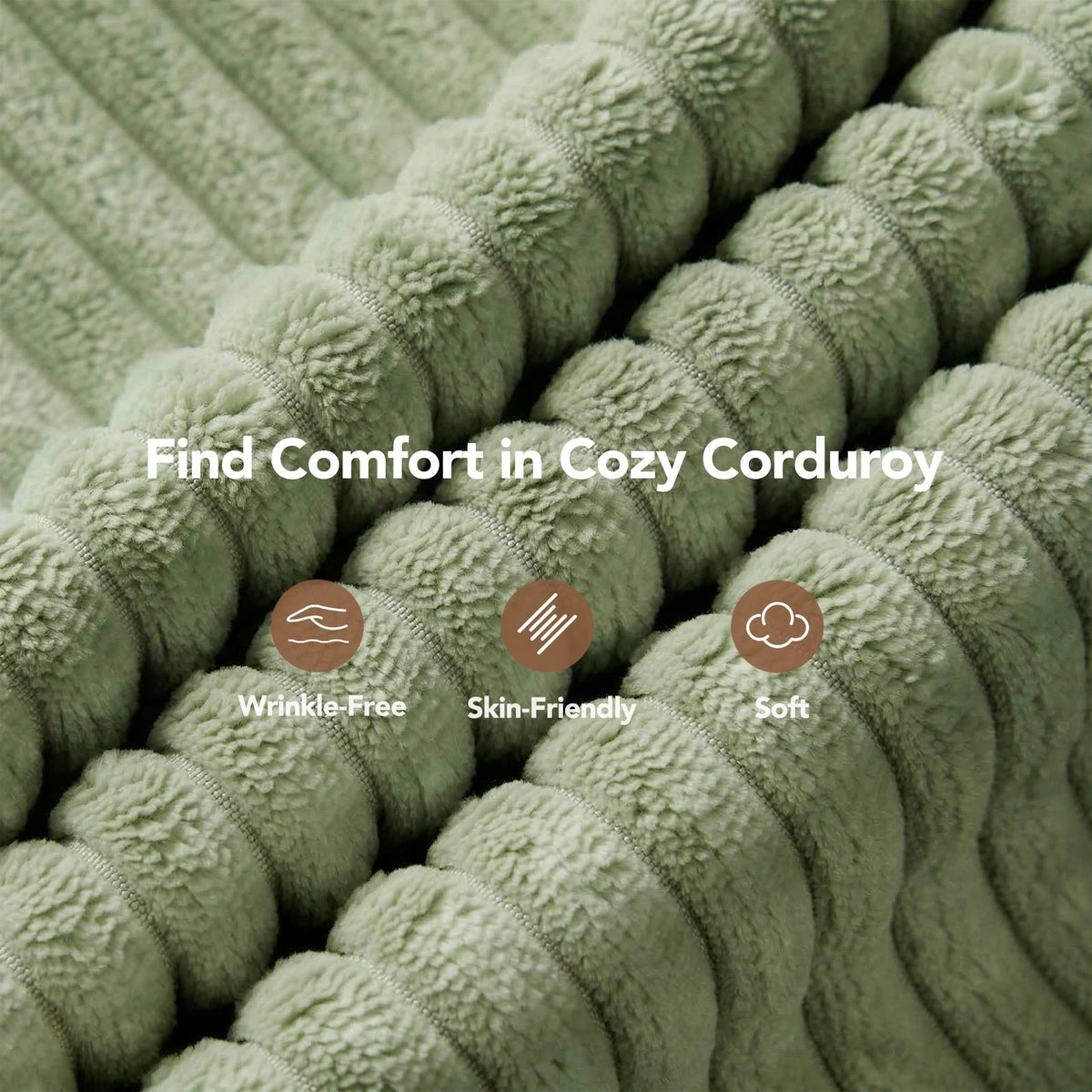 Free-Sit Wide Corduroy Chair - Grass Green
