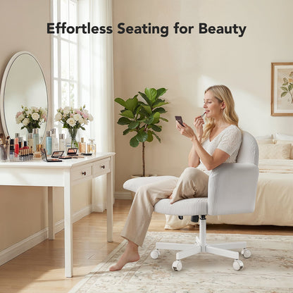 Free - Sit Wide Corduroy Chair - White