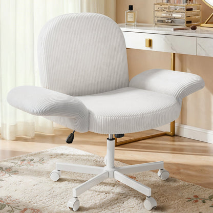 Free - Sit Wide Corduroy Chair - White