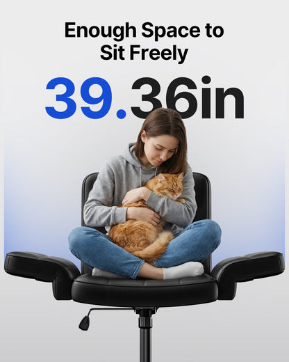 Free - Sit Wide Leather Chair - 