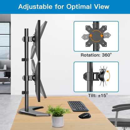 HM2 Vertical Dual Monitor Mount for 13" to 32" Screens - 