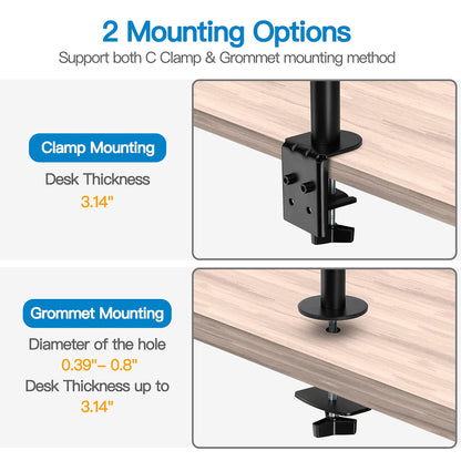 HM5 Vertical Dual Monitor Mount for 17" - 32" Screens - 