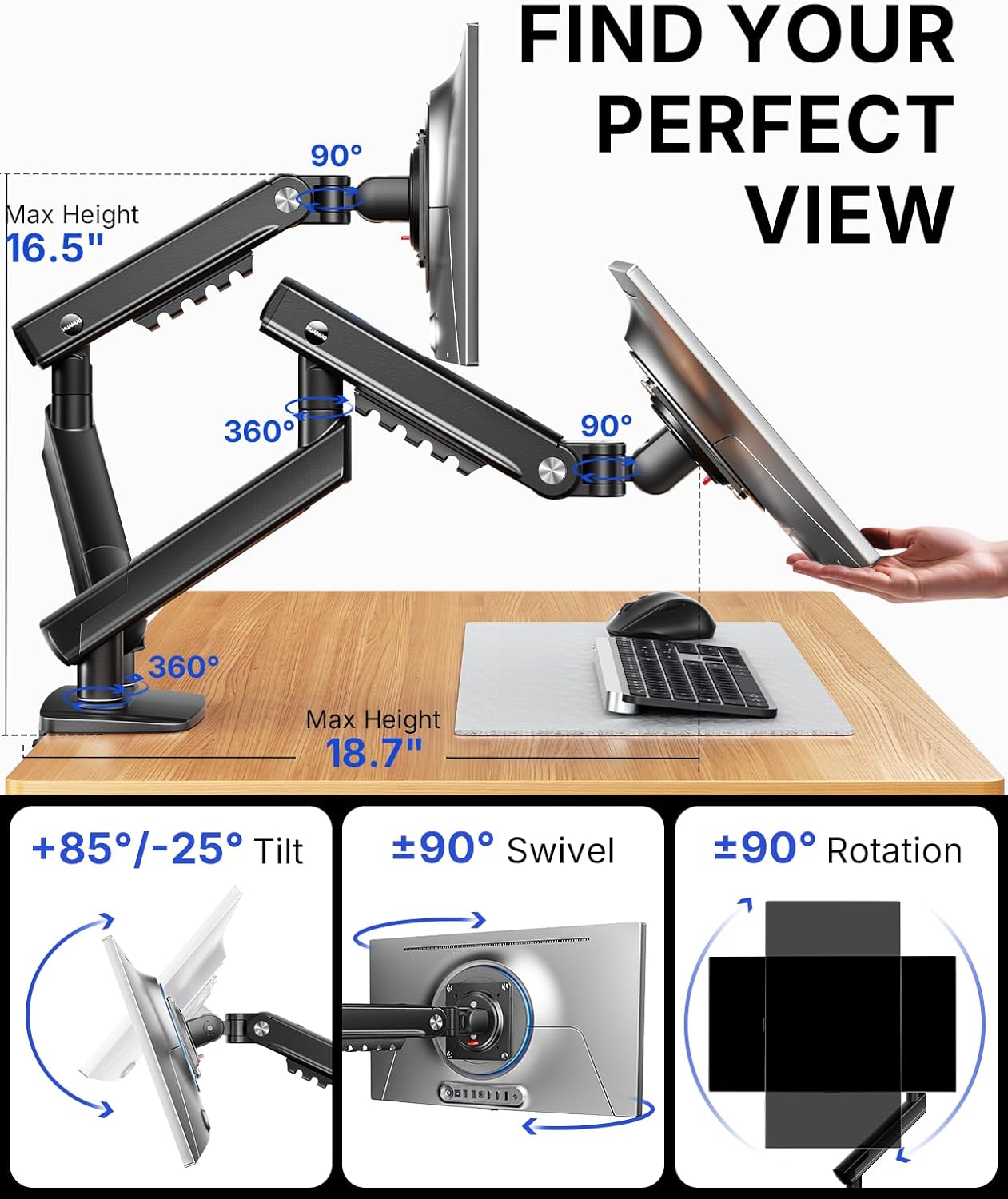 HNDMA119B - DS Dual Monitor Stand - 