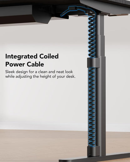 HUANUO 3-Stage Dual Motor Electric Standing Desk Frame -