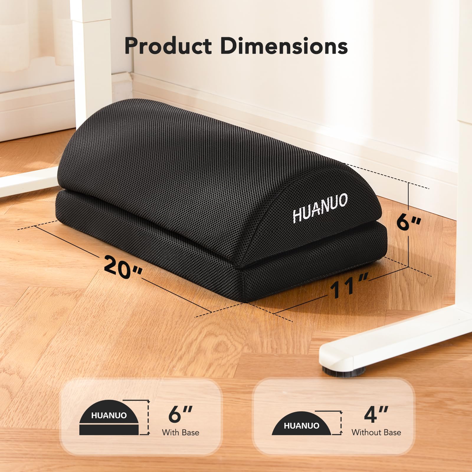 HUANUO Foot Rest 2 Height Optional - Standard 17"