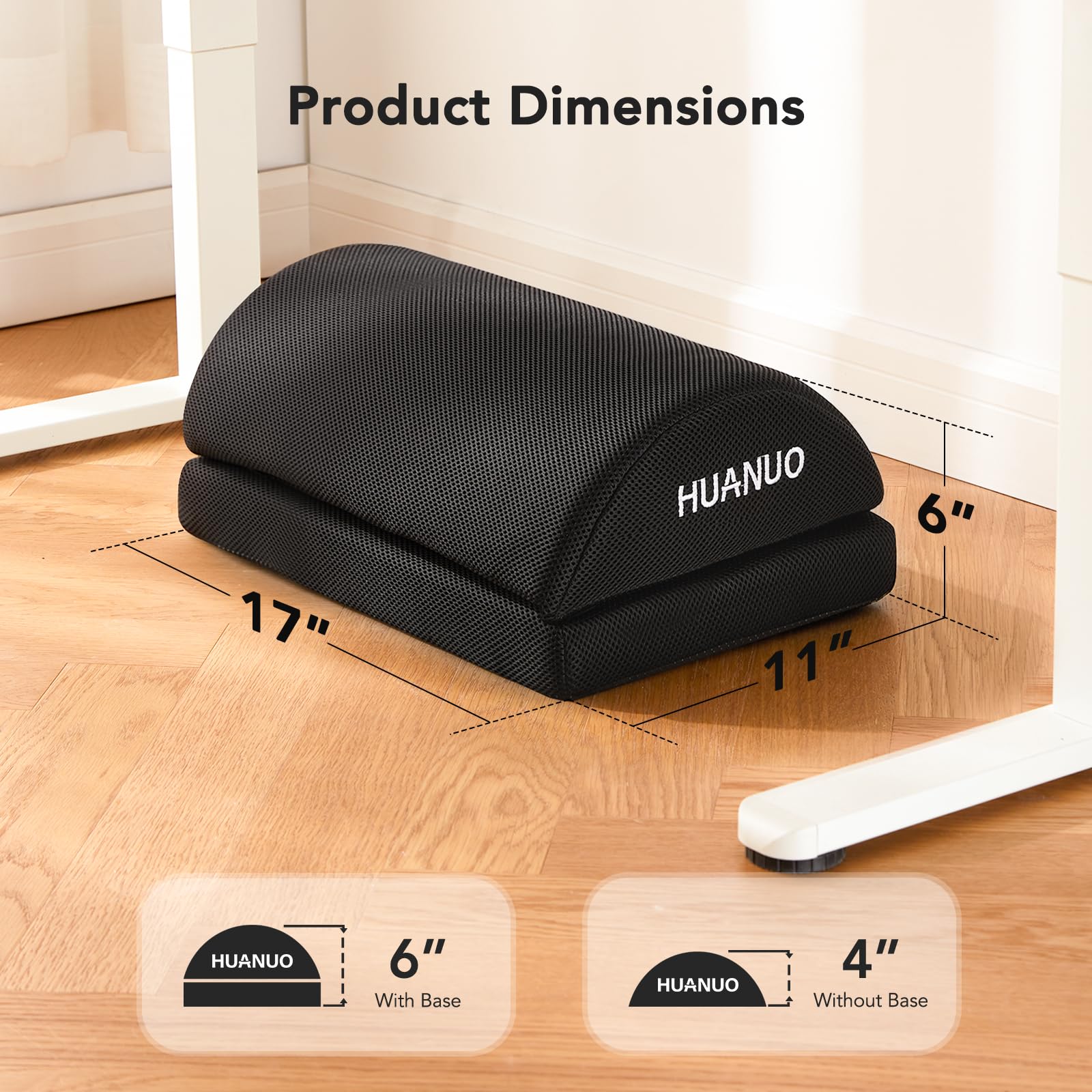 HUANUO Foot Rest 2 Height Optional - Standard 17"