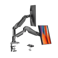 HUANUO HNDS6 Dual Monitor Mount for 13 to 30 Inch Screens - Bundle - 
