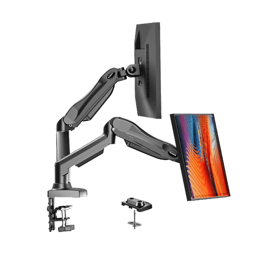 HUANUO HNDS6 Dual Monitor Mount for 13 to 30 Inch Screens - Bundle - 