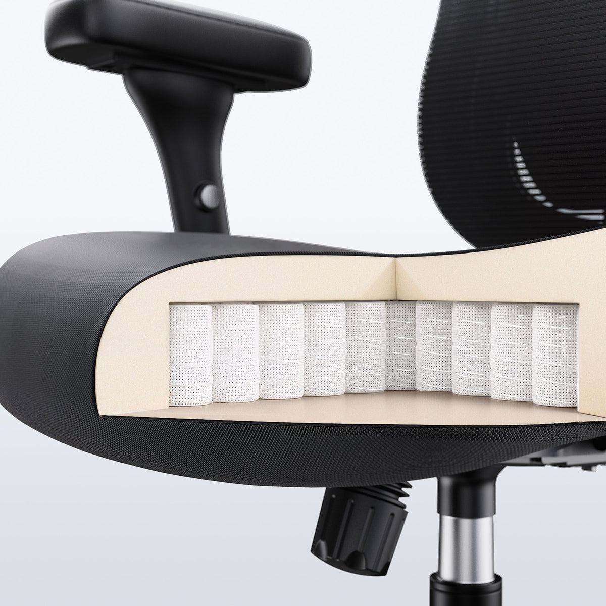 HUANUO XL500 Big & Tall Ergonomic Chair - Black