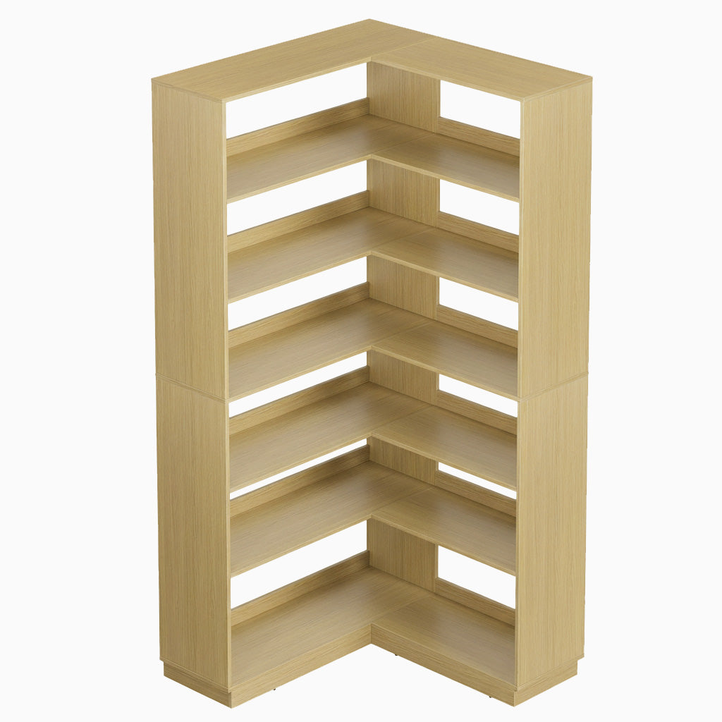 73" 6-Tier Adjustable Corner Bookshelf