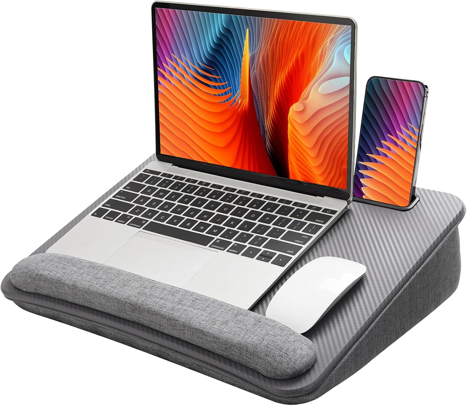 Lap Laptop Desk with Cushion - Gray