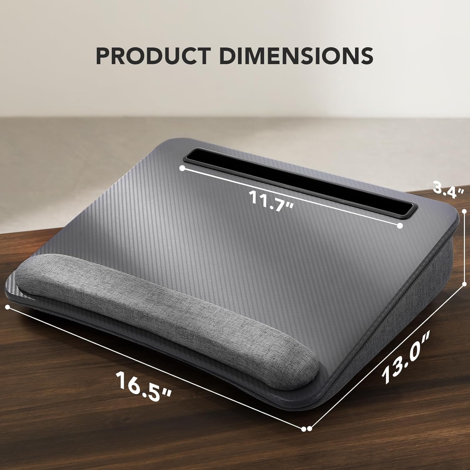 Lap Laptop Desk with Cushion - Gray