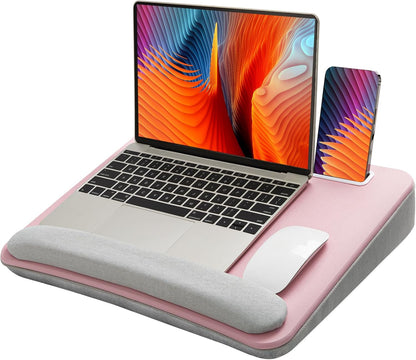 Lap Laptop Desk with Cushion - Pink