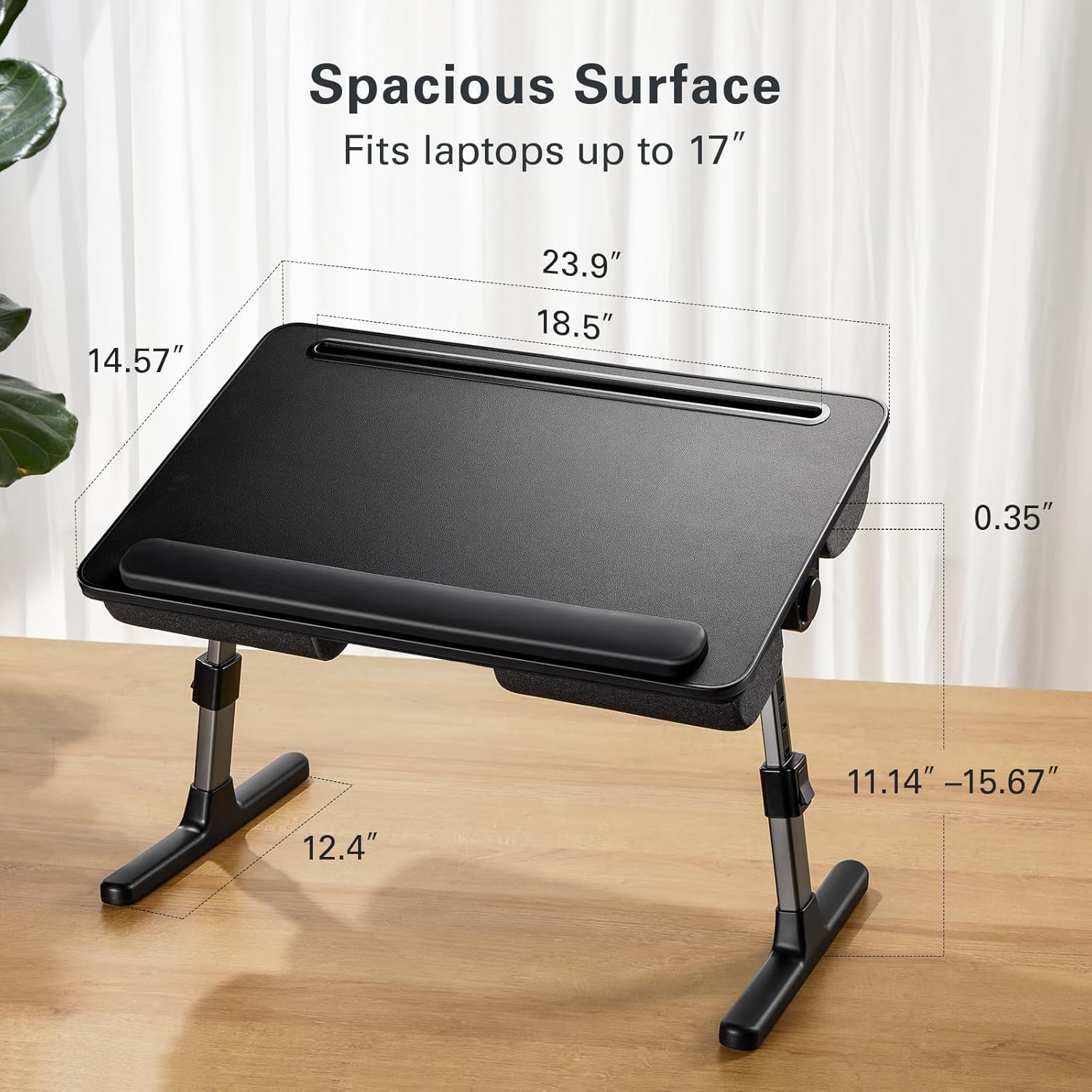 Laptop Bed Desk for Couch Sofa Floor - Black