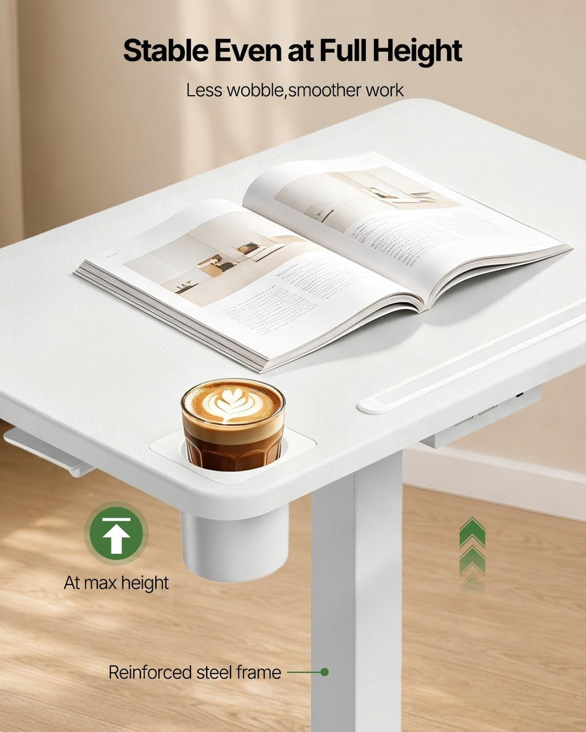 Mobile Standing Desk with Drawer - 27.6"x19.7"