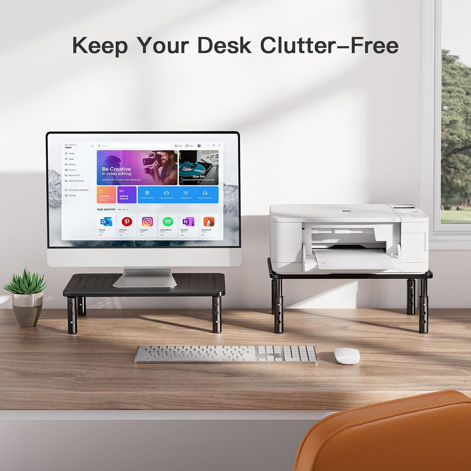 Monitor Stand for Desk 2 Pack - 