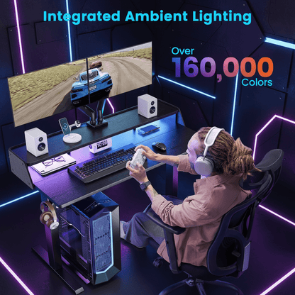 Neonnix - Black RGB standing desk