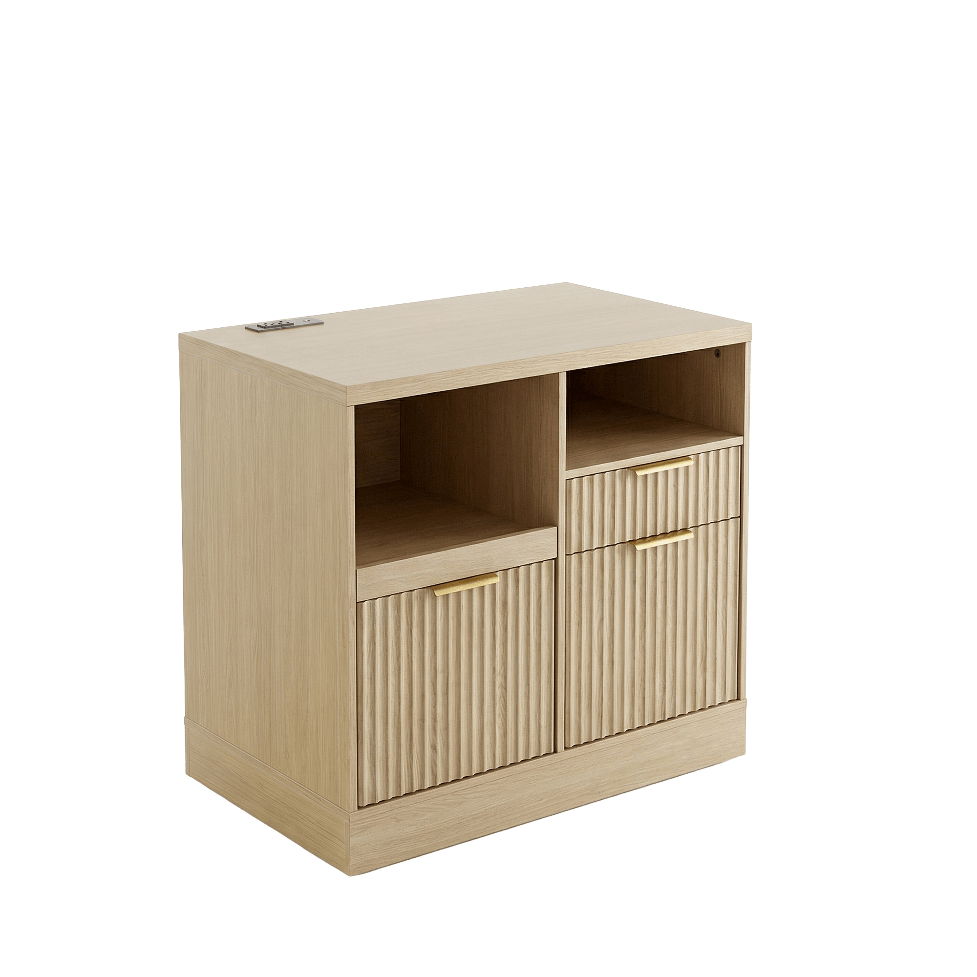 Premium Aura Cabinet - Fluted - Natural Oak