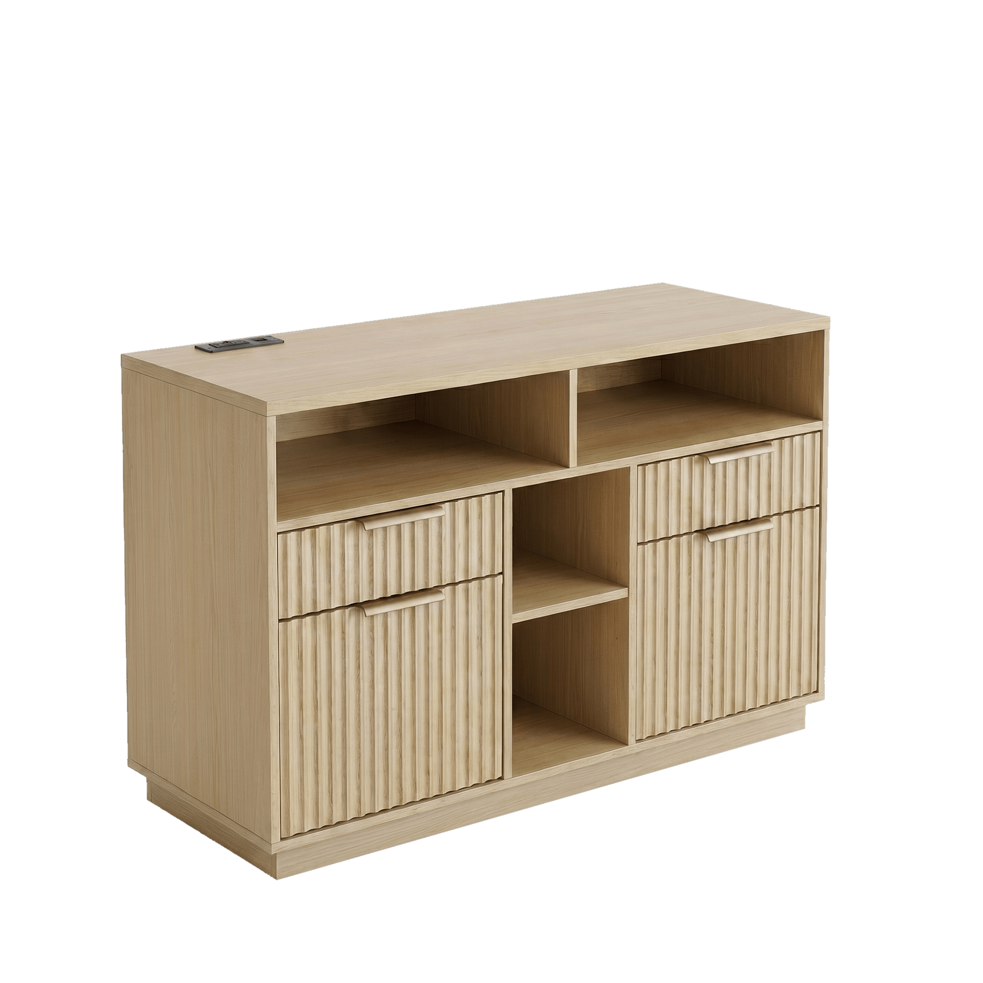 Premium Echo Cabinet - Fluted - Natural Oak