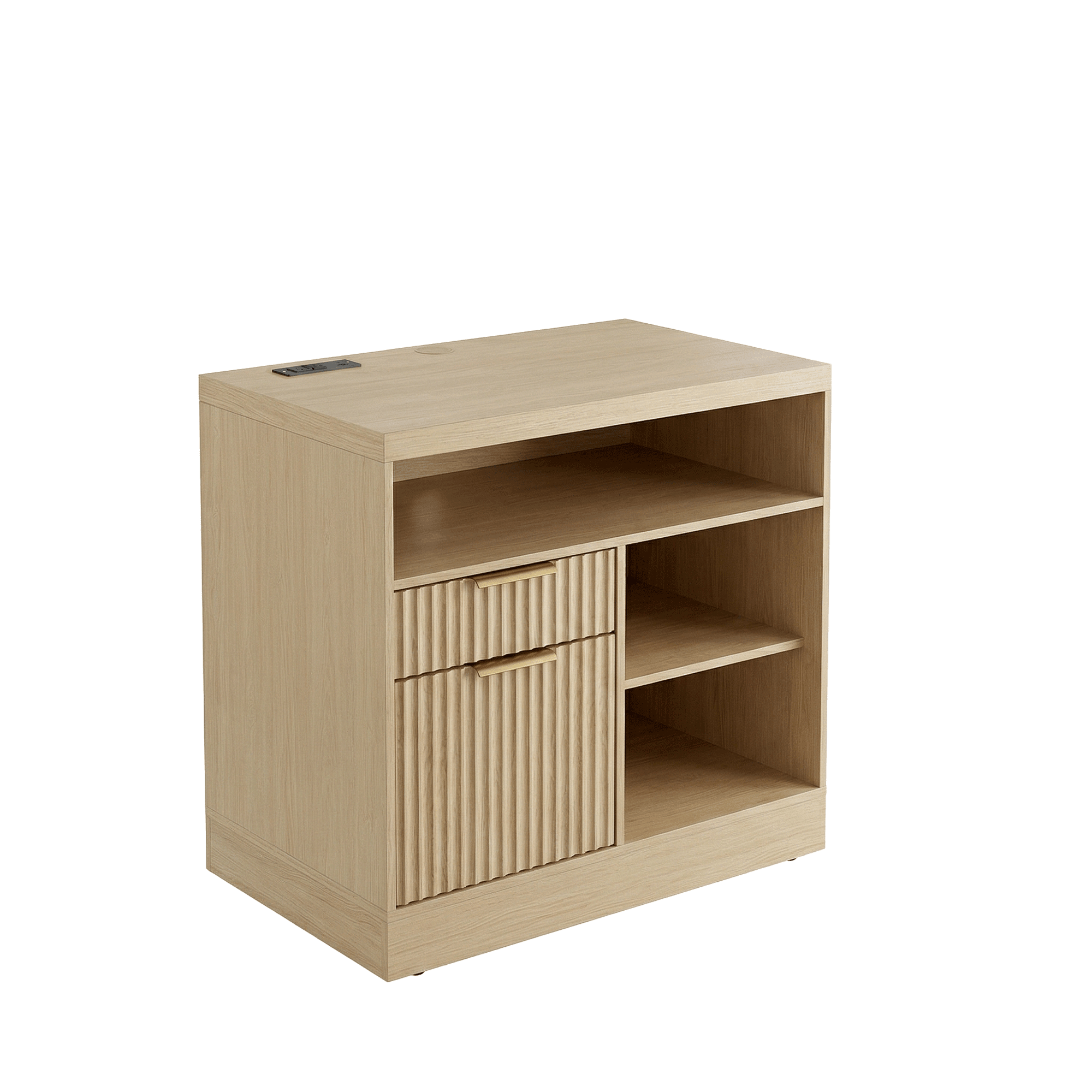 Premium Herbal Cabinet - Fluted - Natural Oak