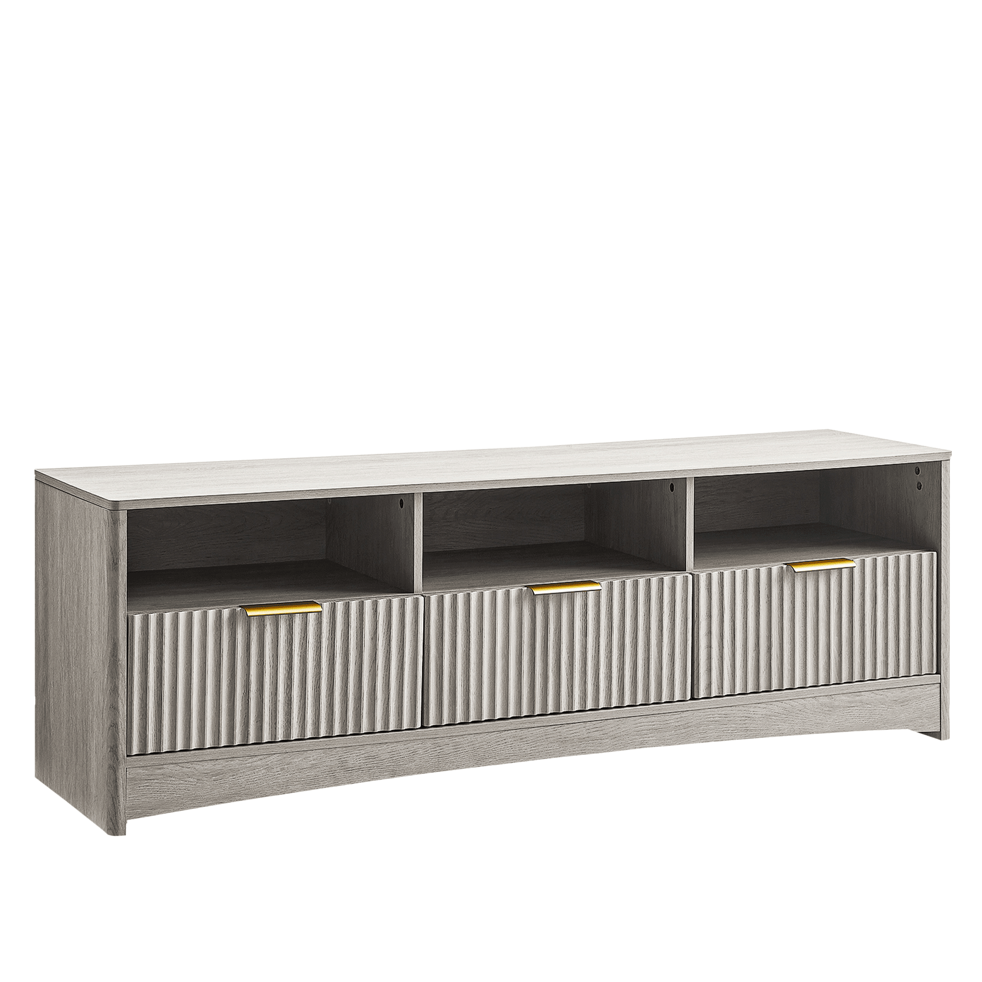 Premium Nadir Cabinet - Fluted - Grey