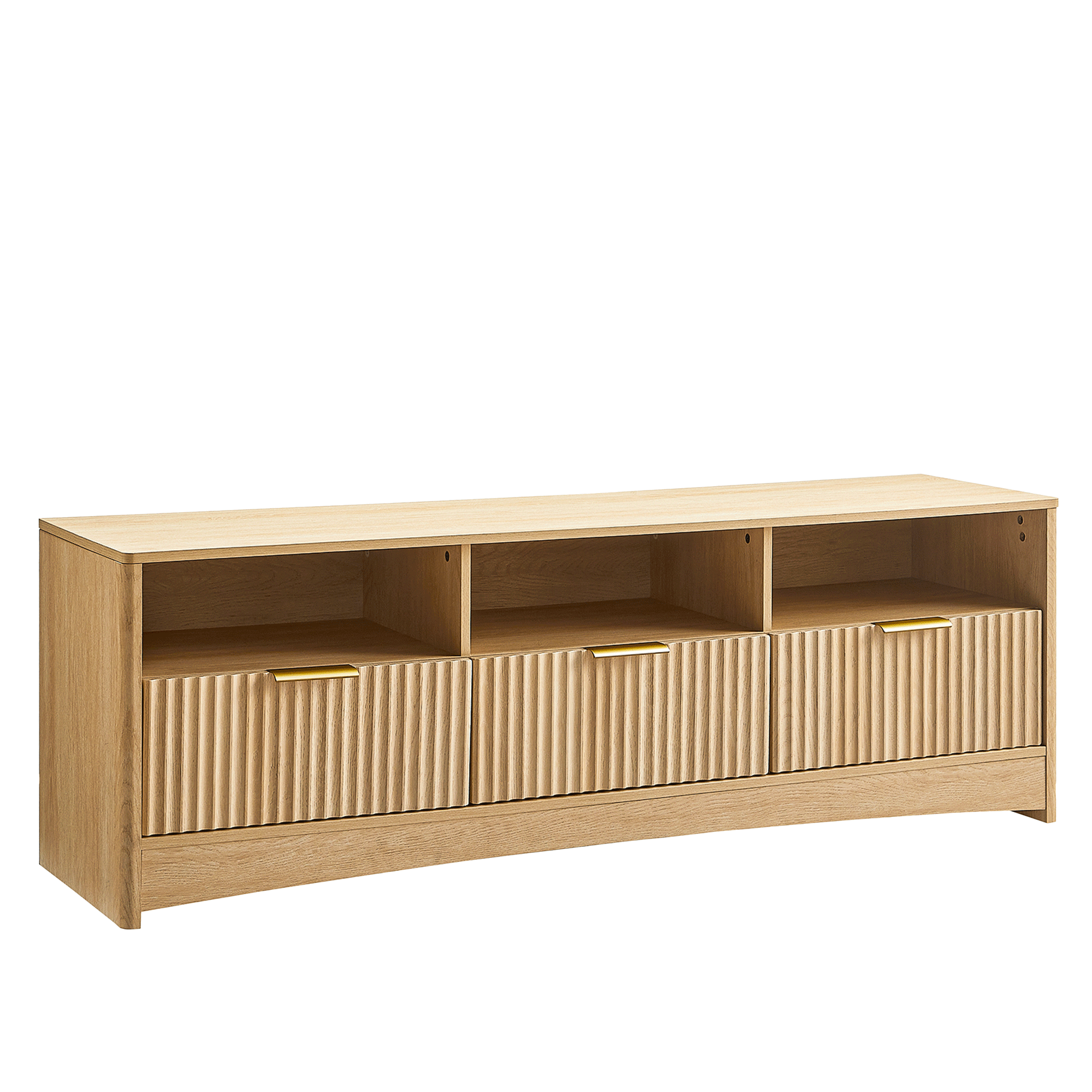 Premium Nadir Cabinet - Fluted - Natural Oak